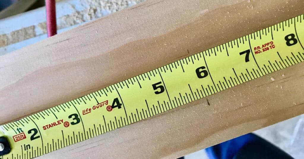1 x 4 Select White Wood Measured At 5-3/4" To Cut