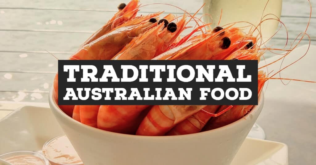 Traditional Australian Food prawns