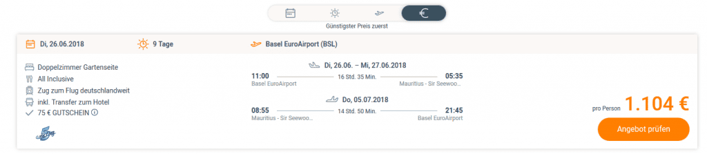 screenshot Angebot