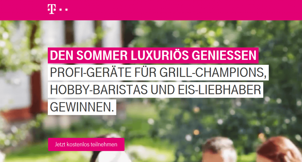 Gewinnspiel der Telekom Gewinnspiel der Telekom