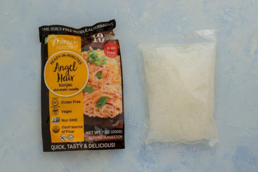 Miracle Noodle Angel Hair opened with inner pouch