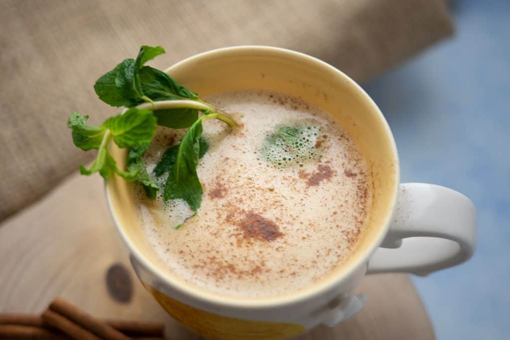 Overhead shot of keto coffee