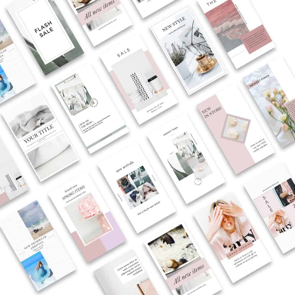 Mockup Minimal assorted instagram stories