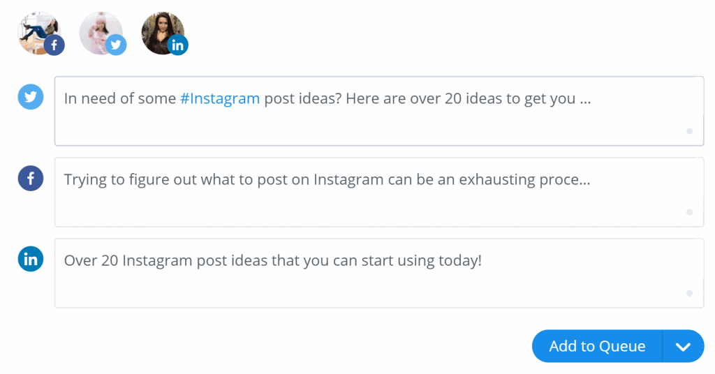 Screenshot of Buffer's scheduling tool