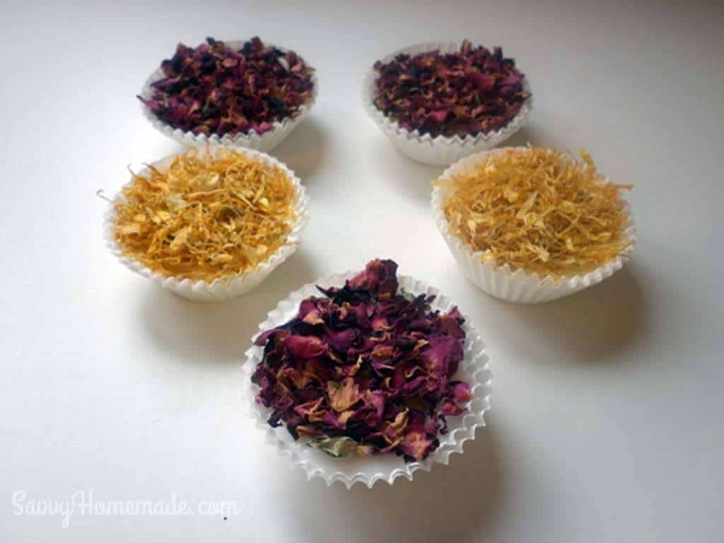 flower petal cupcake soaps