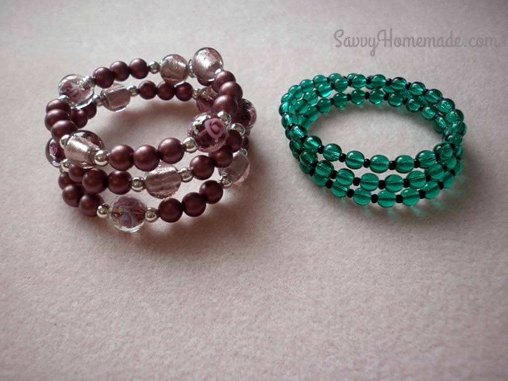 The quick memory wire bracelets DIY