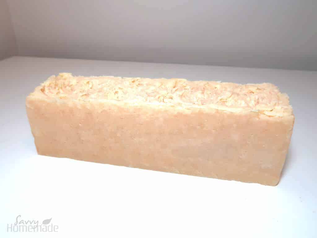 You'll want to leave your soap for 24 hours to harden up in the mold. After this, remove it and leave for a couple more days, which should be long enough for the soap to dry out a bit.