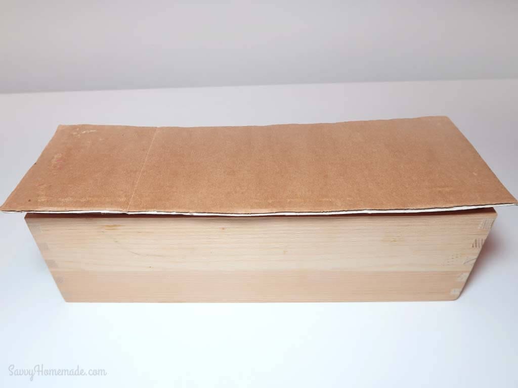 I find it's helpful to cover the top of your diy soap with a purpose cut piece of cardboard.