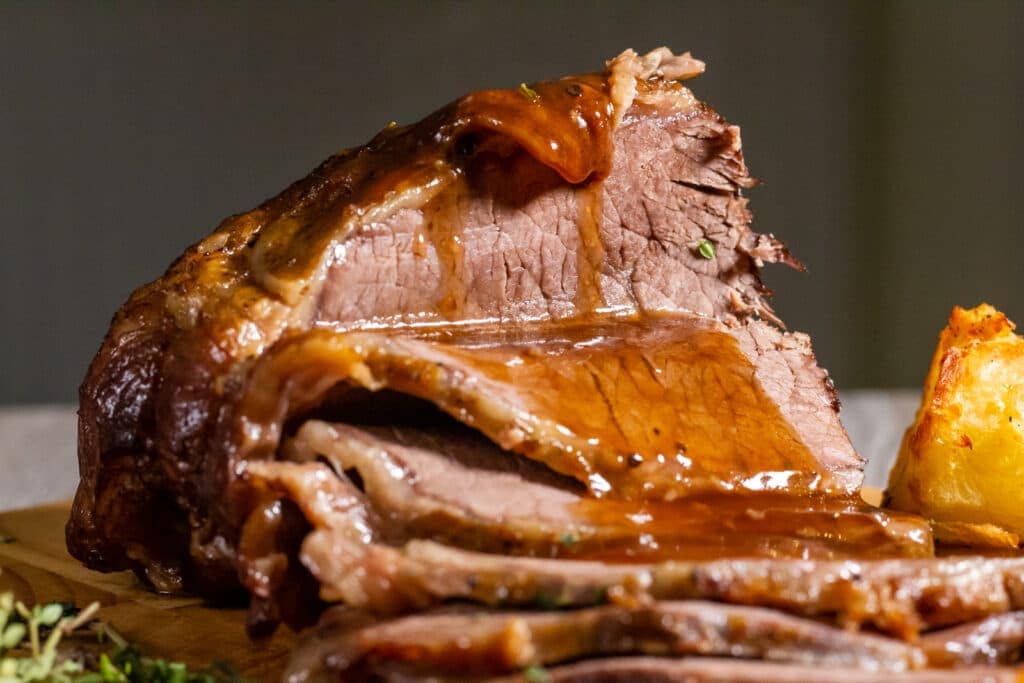 Slow Cooker Roast Beef and Roast Potatoes