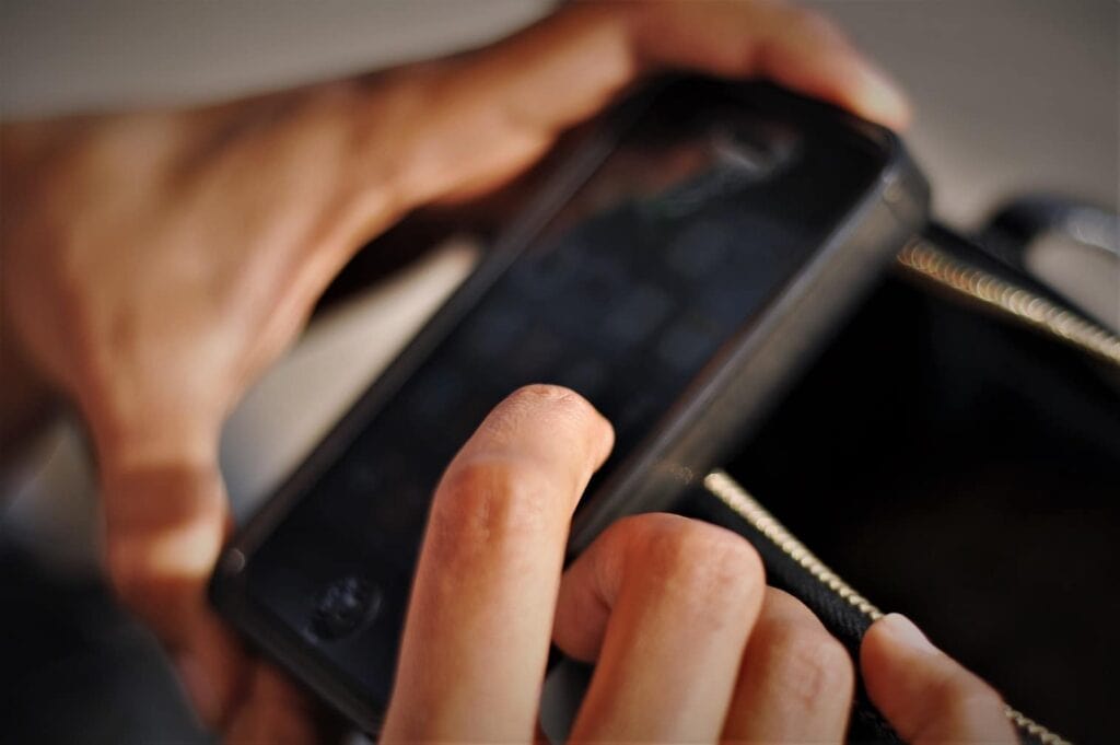 The phone, the primary tool of business for a travel influencer