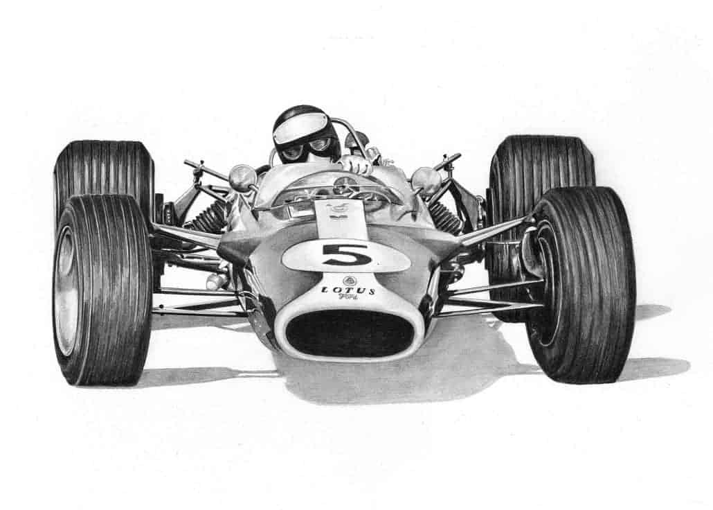 Vintage Classic Car Drawings In Pencil For Sale Uk Artist