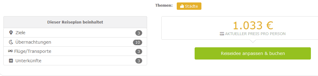 Screenshot Deal Städtereisen China 10 Nächte Peking, Shanghai und Hongkong ab 103,30€ am Tag