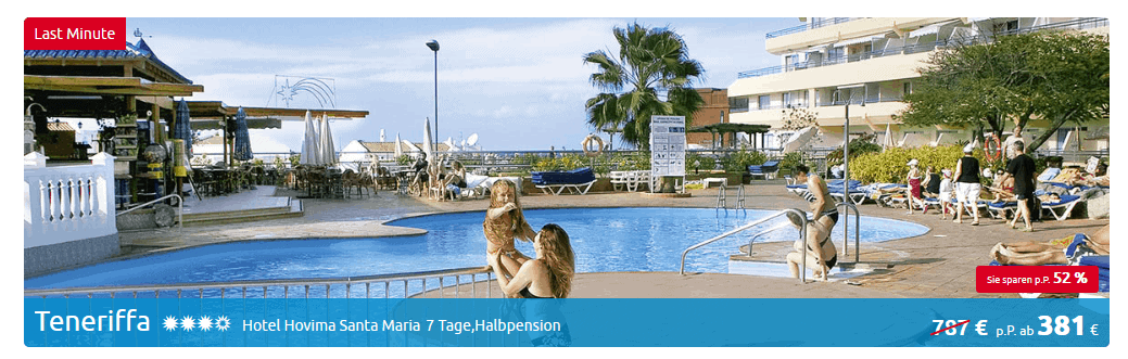 Teneriffa Deal der Woche Beispiel - Screenshot Teneriffa Deal der Woche Beispiel - Screenshot