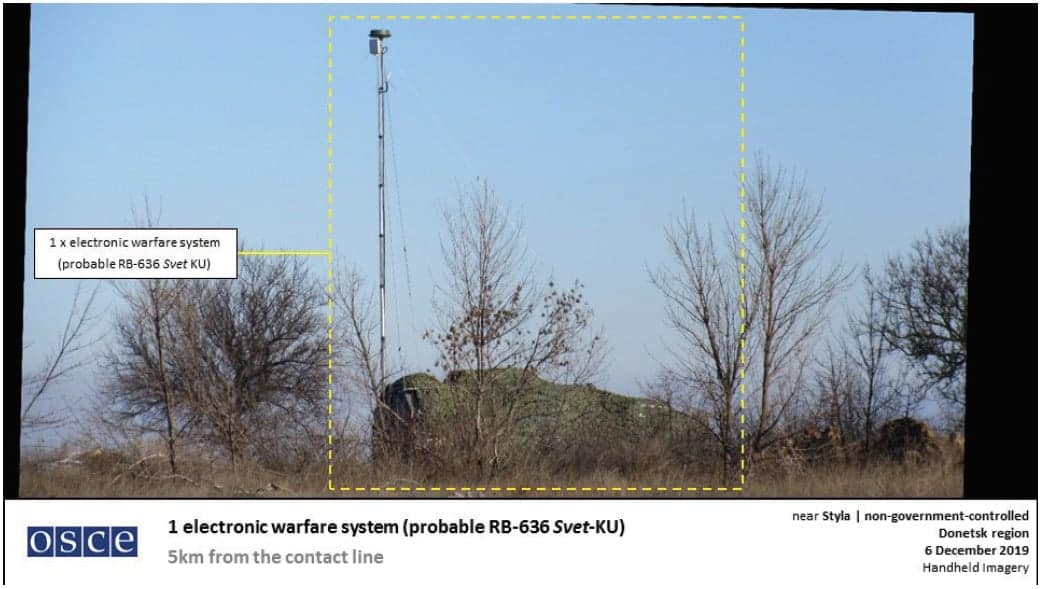 Російська система РЕБ РБ-636 «Свет-КУ» зафіксована ОБСЄ