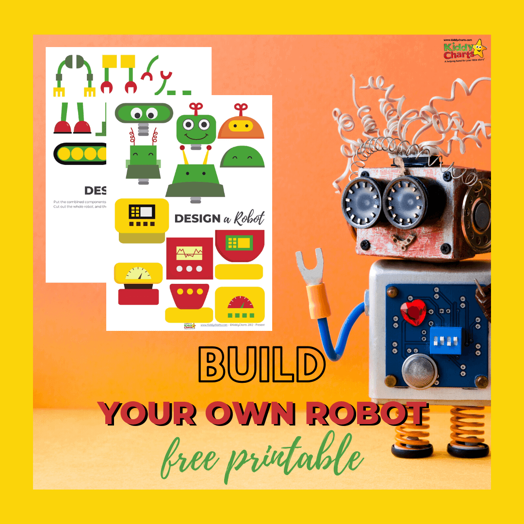 We LOVE a little bit of STEM activity on KiddyCharts, so let's inspire some playtime fun for our kids with our new build your own robot STEM printable.