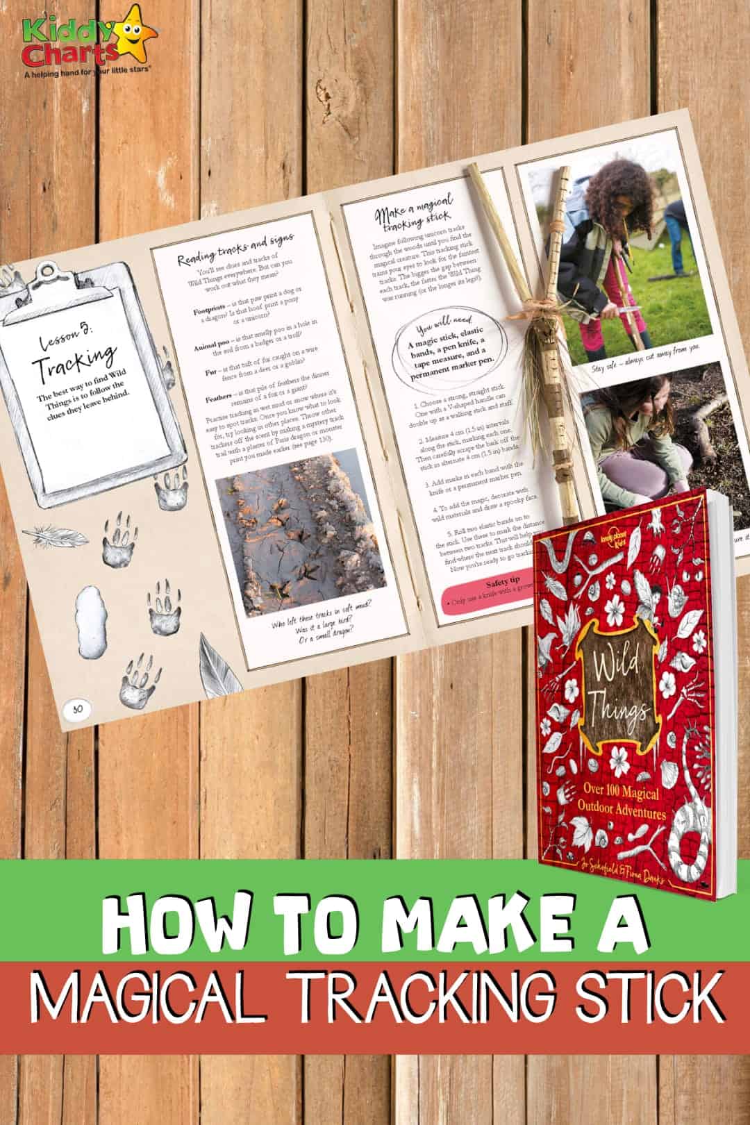 Today we’re sharing how to make a magical tracking stick so that you can easily get outdoors and have some fun tracking magical creatures that live among us. #nature #forestschool #kidsactivities #magic #fairies #fairyactivity