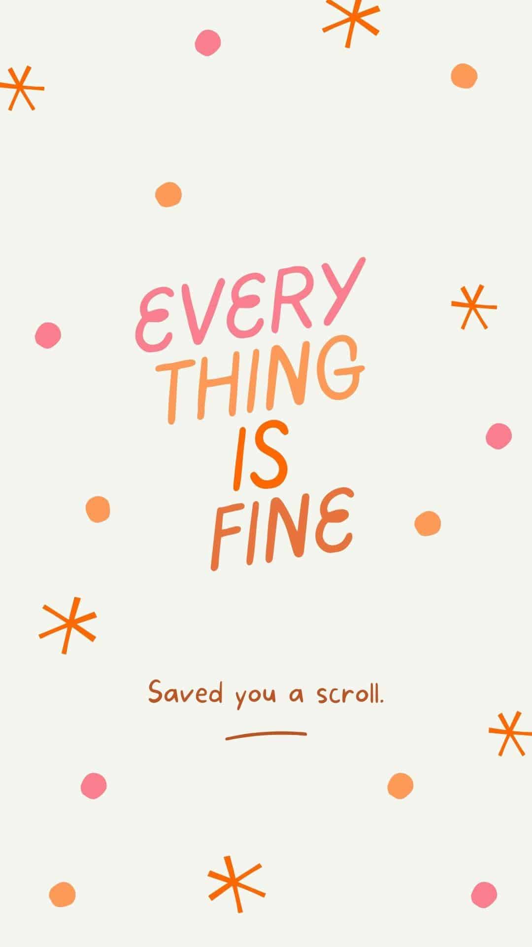 Cute Wallpapers for Girls, everything is fine with cream background