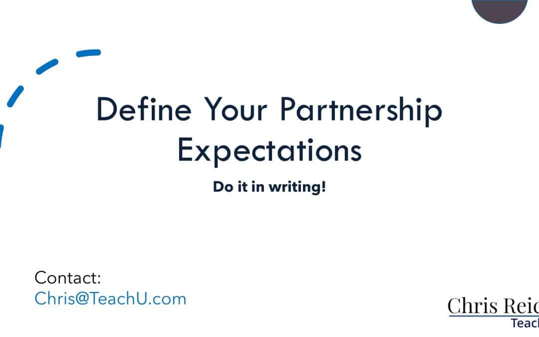About Documenting Partnership Expectations