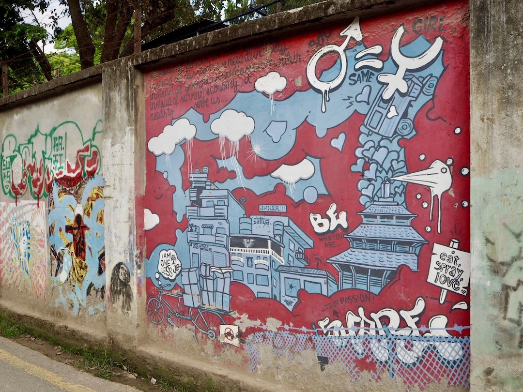 Streetart in Kathmandu von Sattya Media Arts Collective