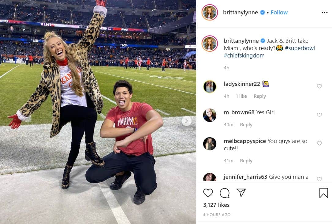 Patrick Mahomes' Girlfriend Brittany Matthews Hits Super Bowl - Game 7