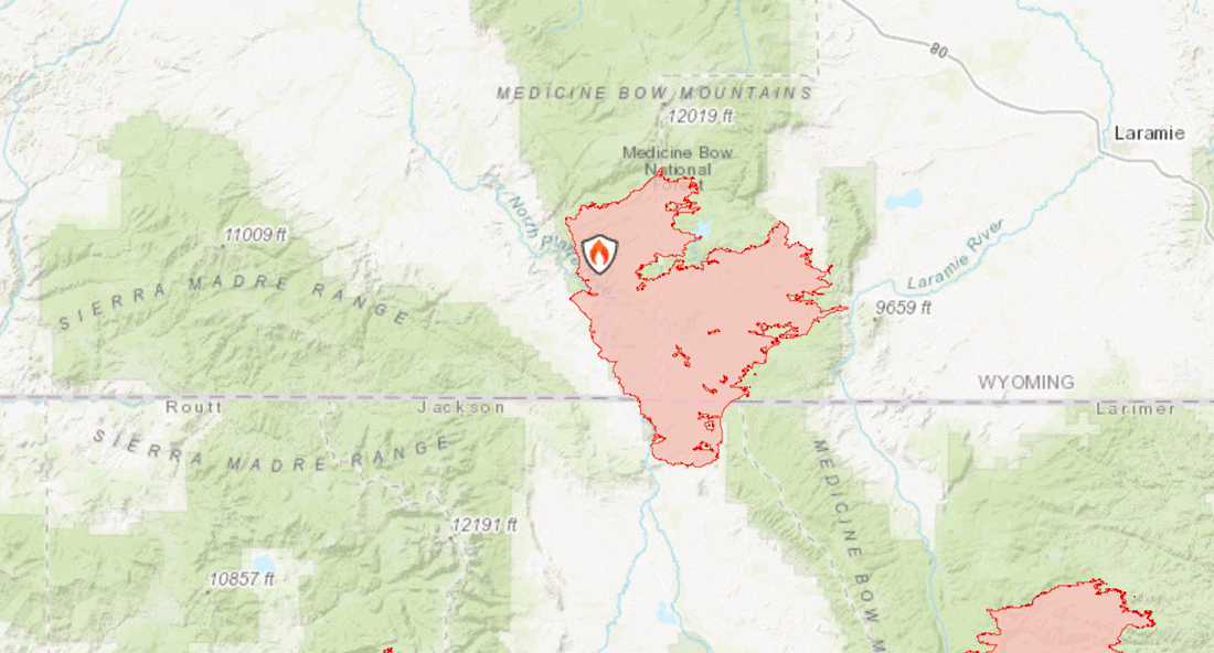 Map showing the location of the Mullen Fire. Source: InciWeb.