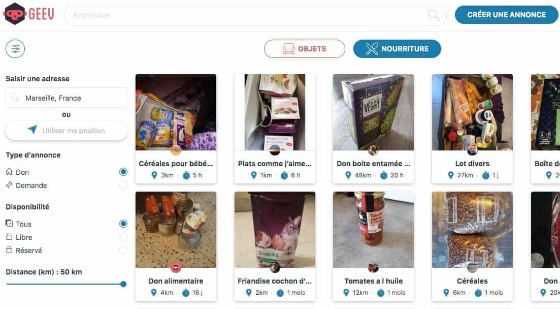 L'application Geev, pour le don de produits alimentaires