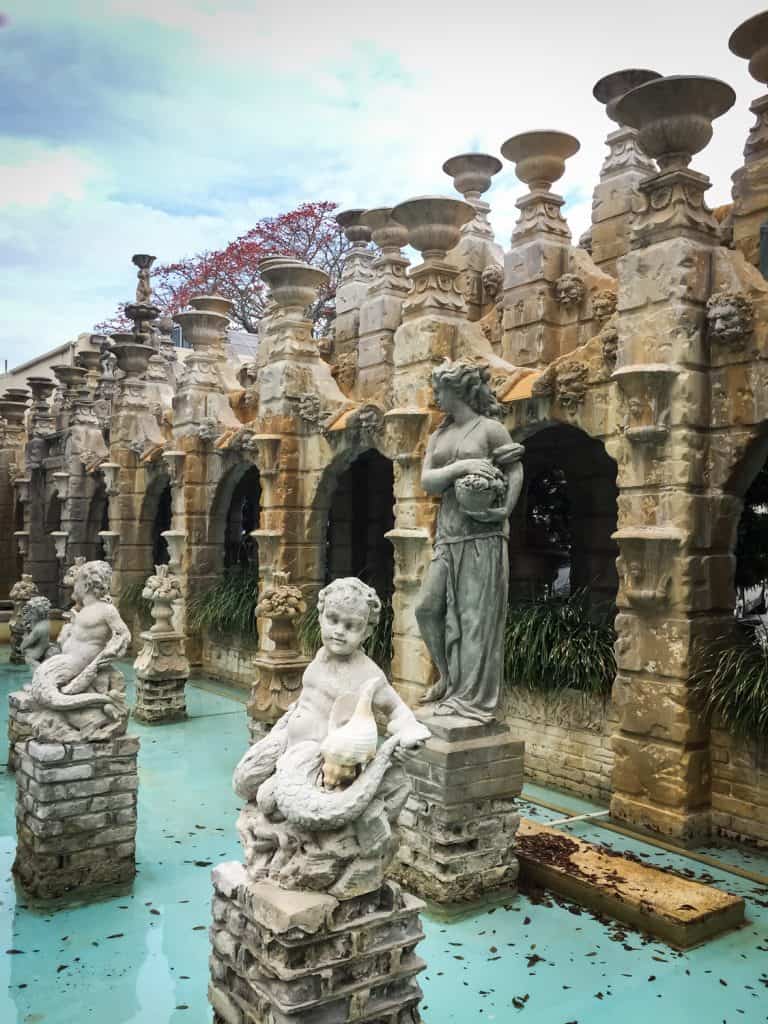 Statues and waterfalls at the Kapok Tree venue