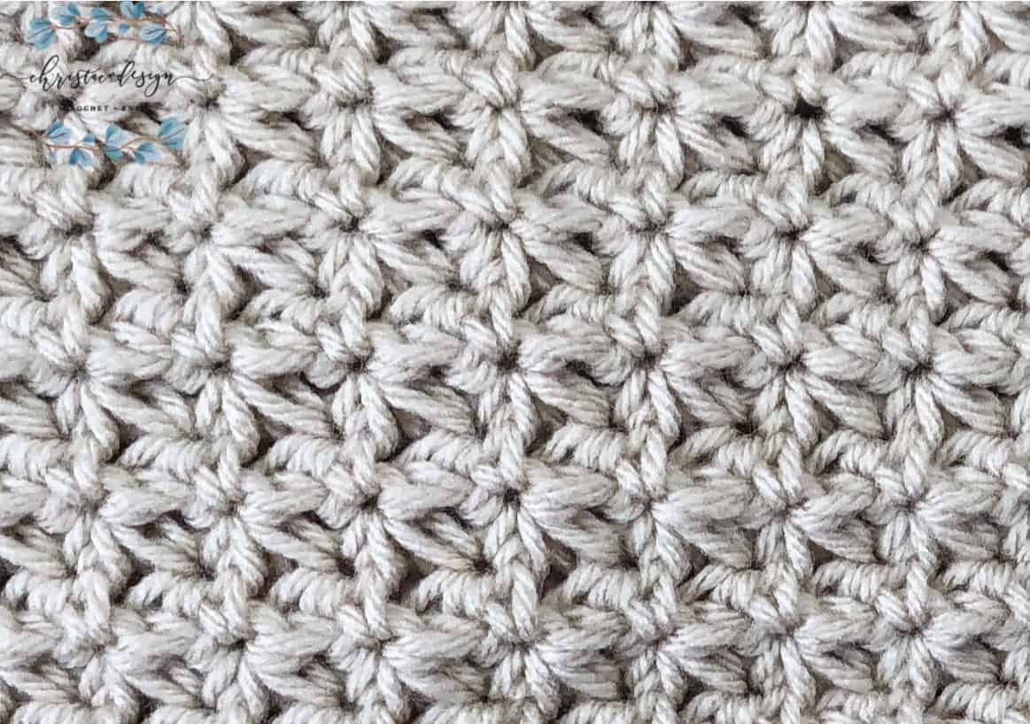 picture of beige trinity stitch crochet swatch