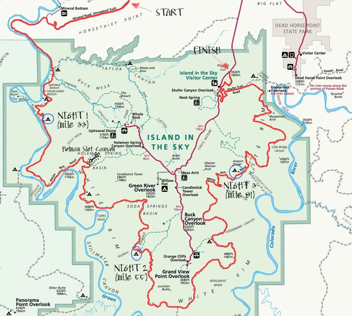 Mountain Biking the White Rim Trail in Canyonlands National Park