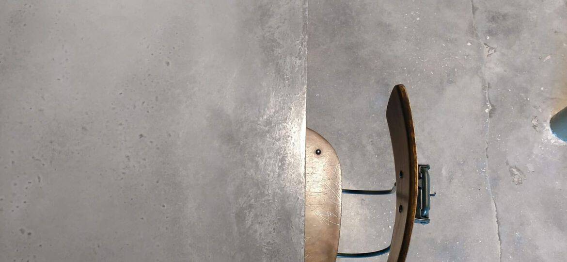 Trowel Finish Concrete Countertops and Stool