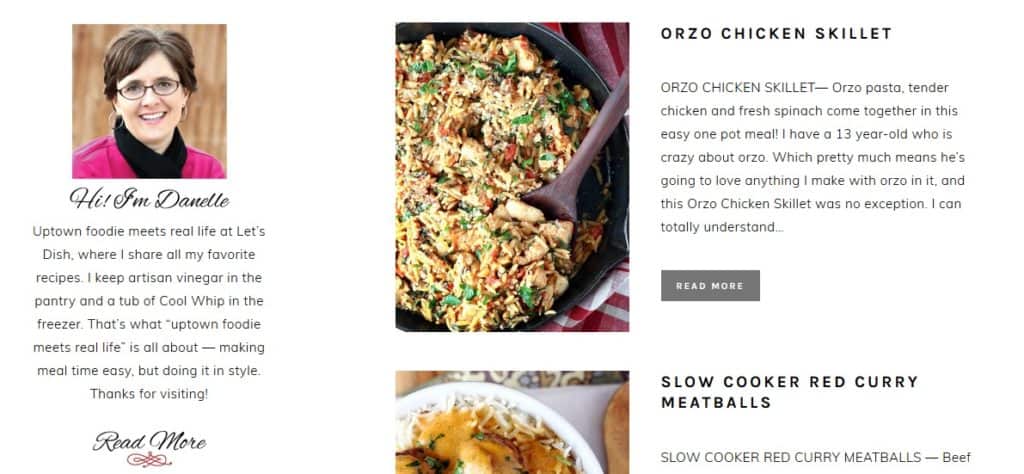 letsdishrecipes foodie pro theme example