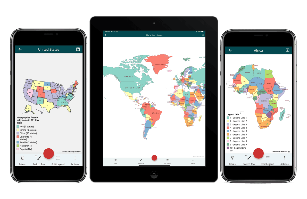 mapchart app on ipad iphone and android