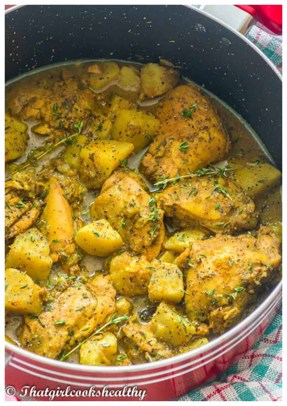 close up of the chicken in the pot