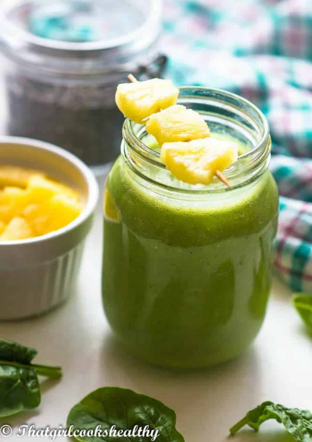 Vegan Spinach Pineapple Smoothie That Girl Cooks Healthy