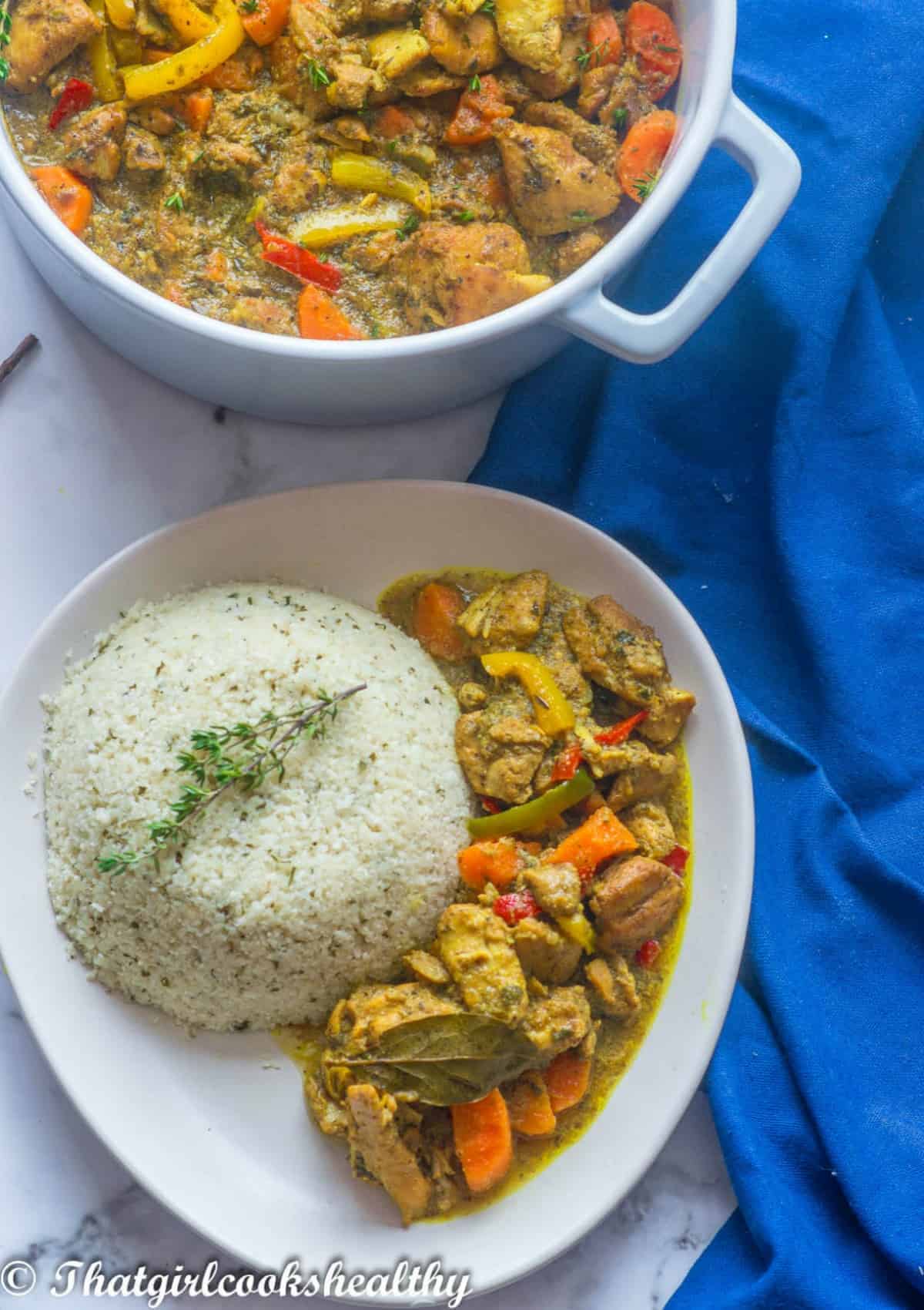 Jamaican Coconut Curry Chicken (Slow Cooker)(Keto,GF) That Girl Cooks