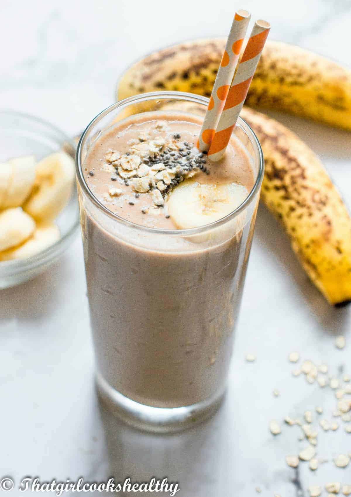 Vegan Peanut Butter Banana Smoothie - That Girl Cooks Healthy