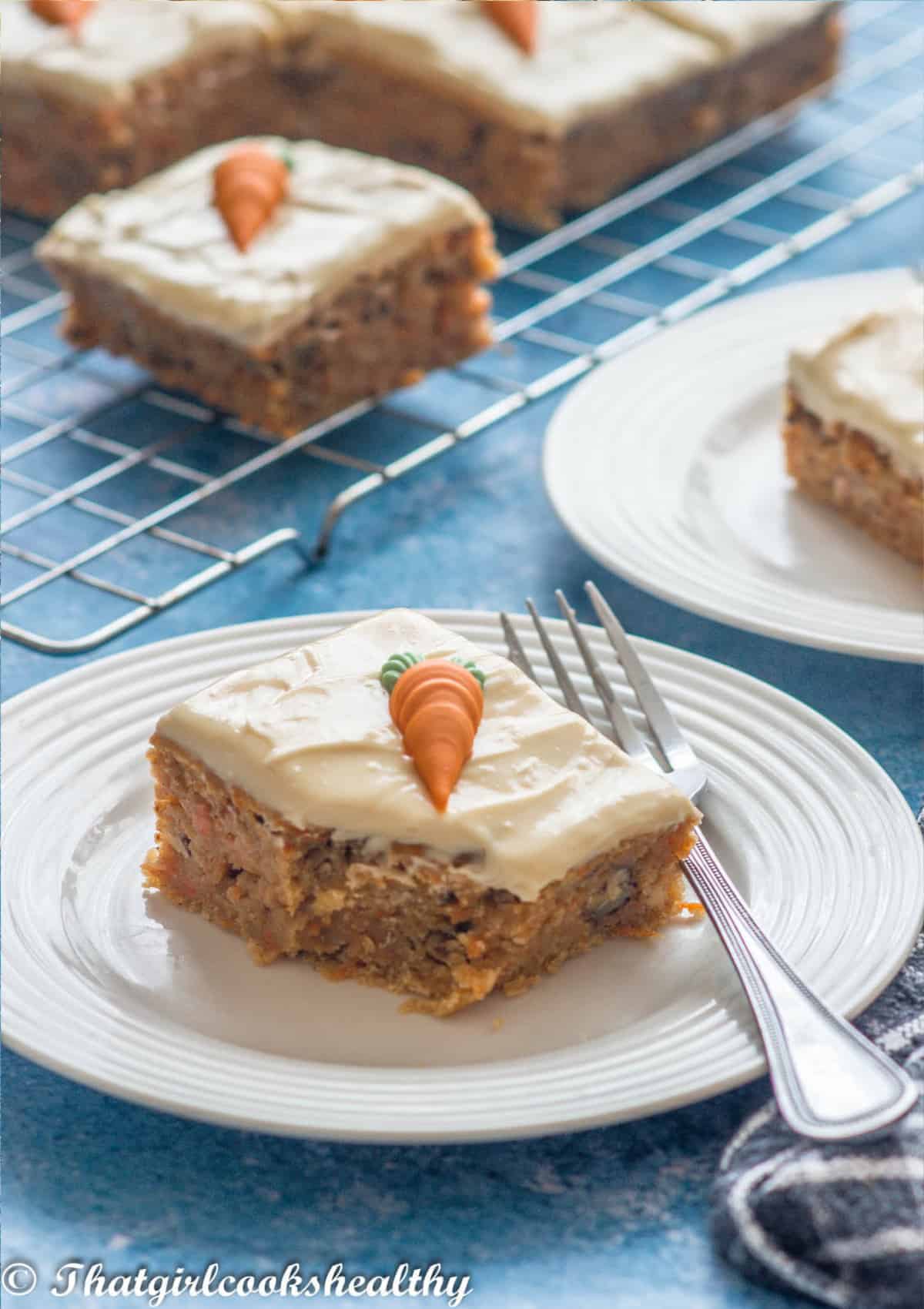 slice of cake half sliced