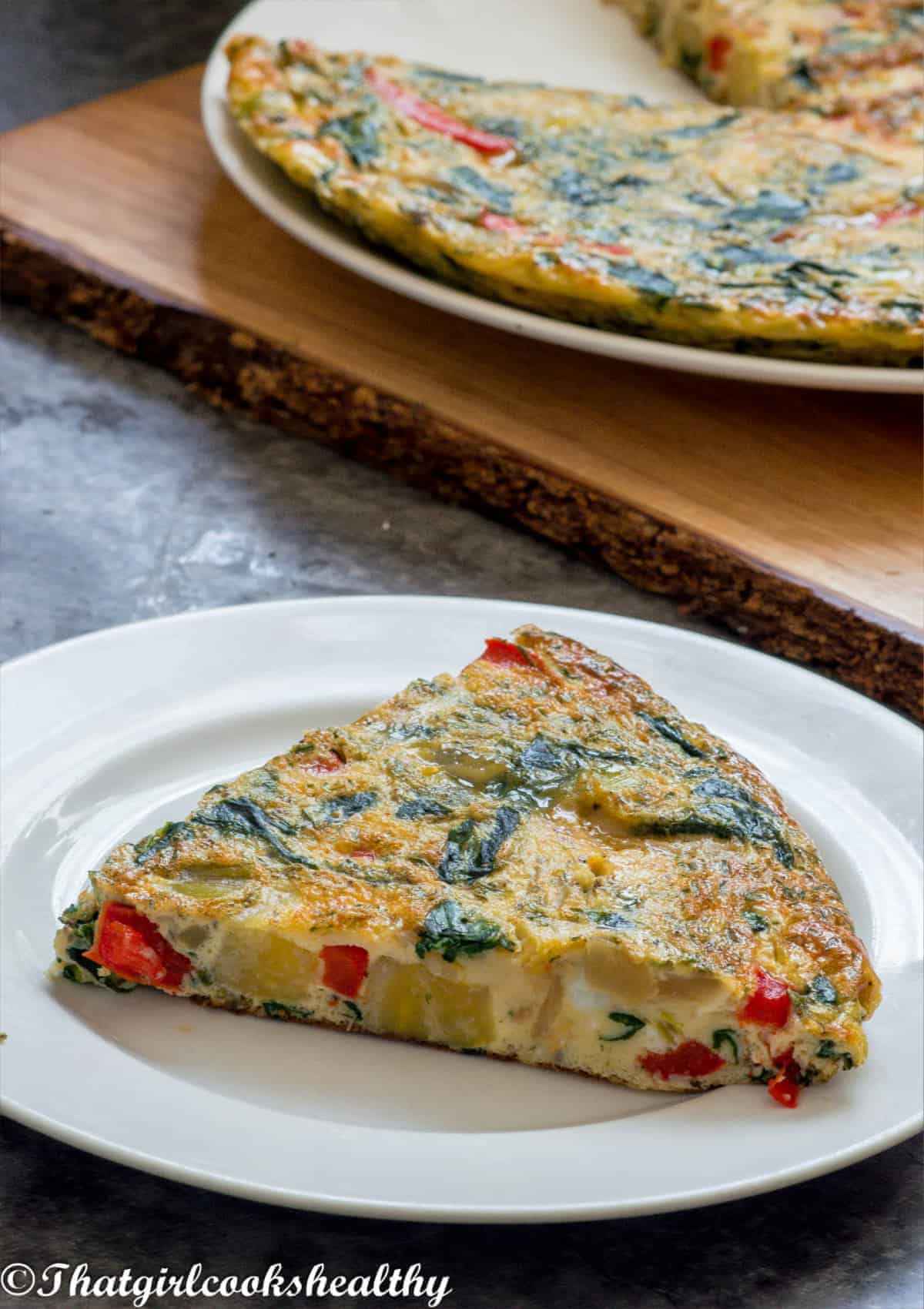 One slice of omelette