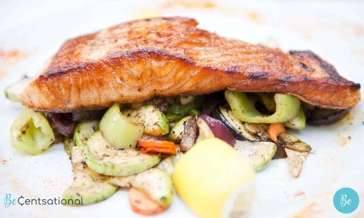 Baked Salmon with Vegetables easy healthy meals