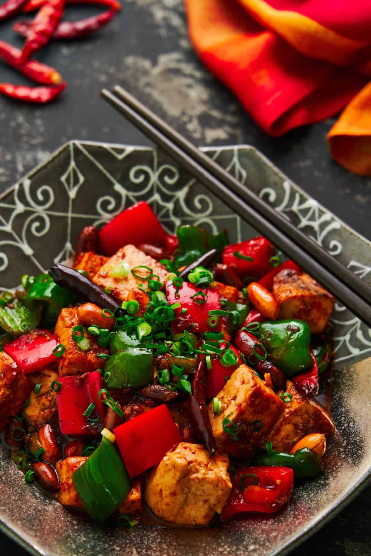 Kung Pao Tofu Recipe - Meat-less Flavor FULL