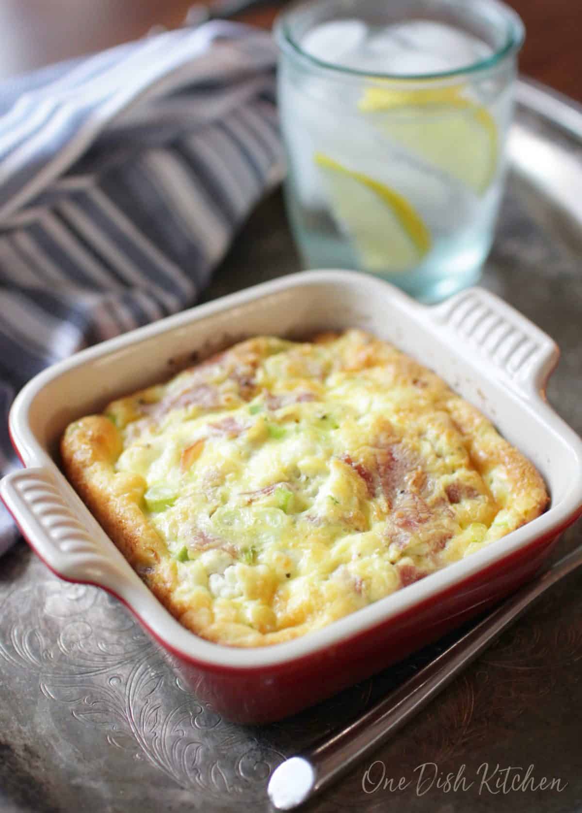 Goat Cheese and Prosciutto Crustless Quiche Recipe One Dish Kitchen