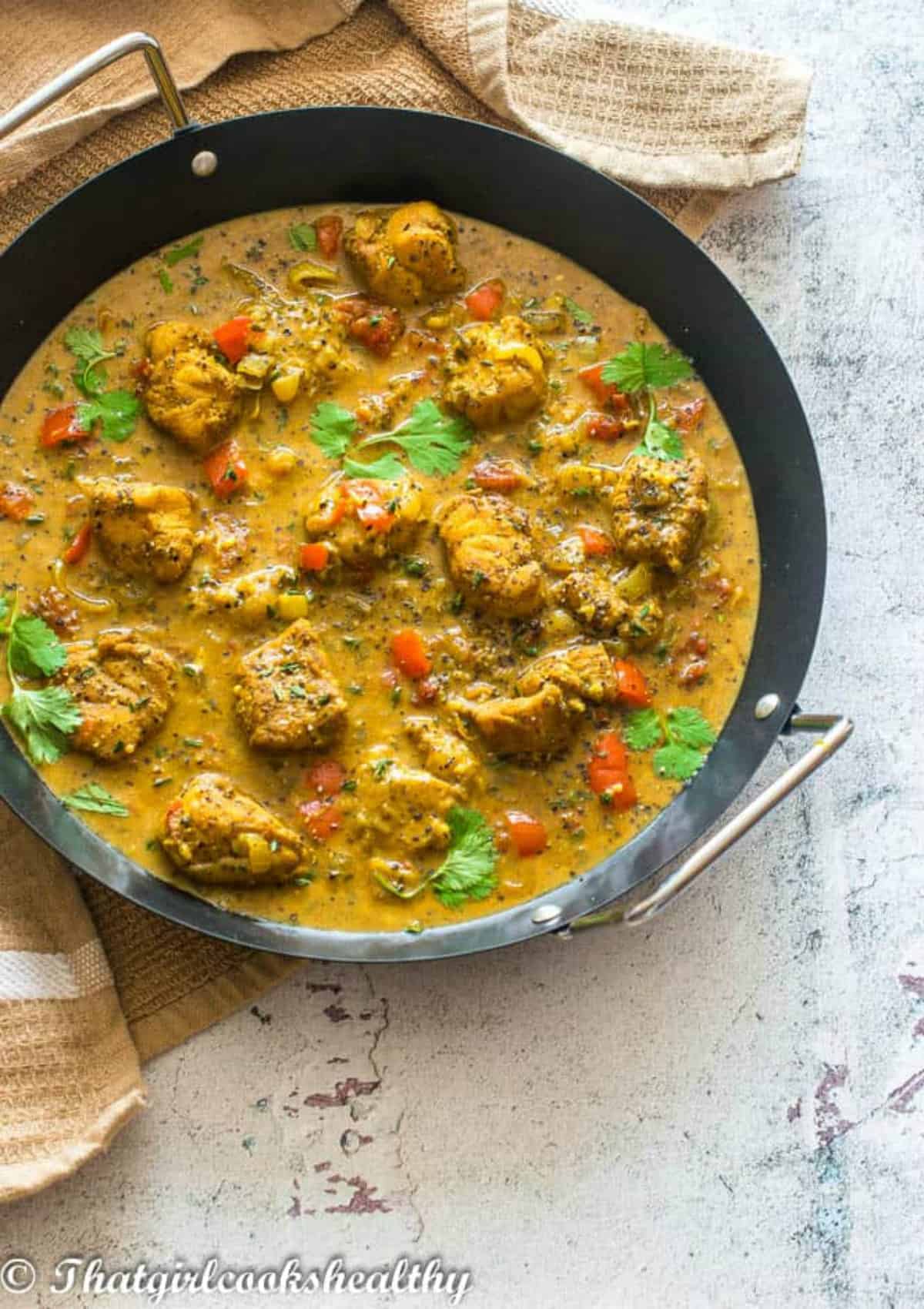 Caribbean Style Curry Cod (Curried Cod) - That Girl Cooks Healthy
