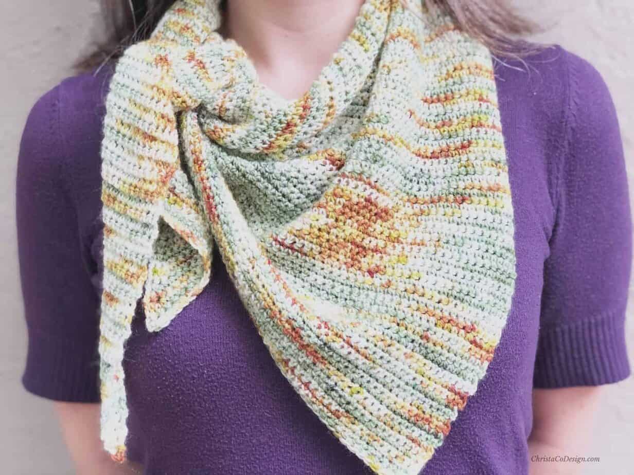 Picture of songle crochet scarf up close
