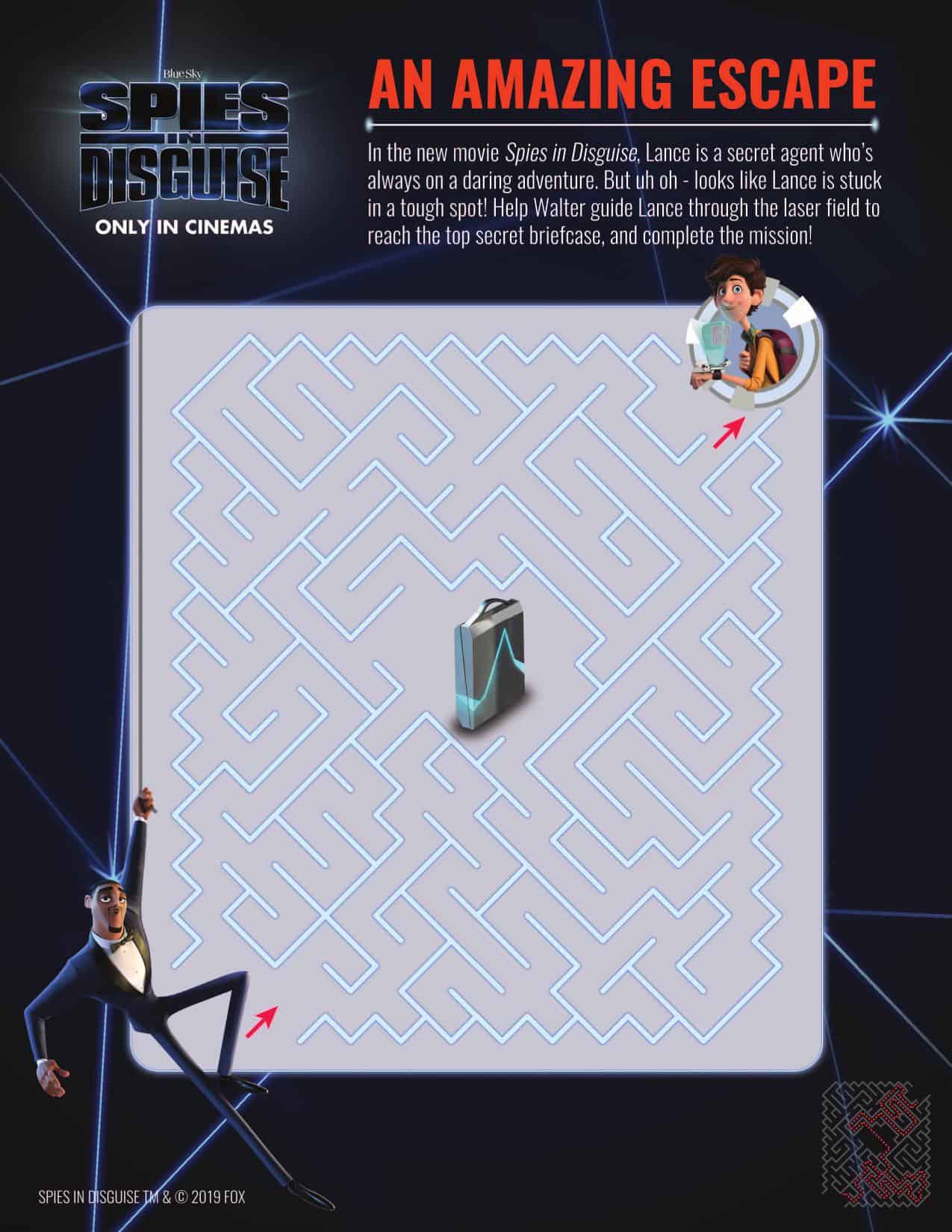 Spies in Disguise activity pack!