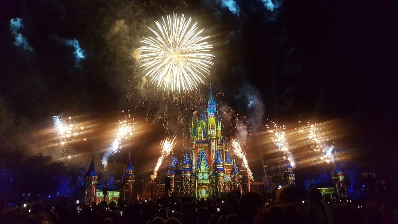 Disney firework display at Walt Disney World