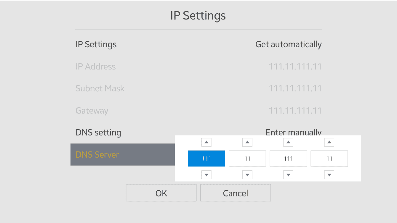 how to set up dns on samsung smart tv