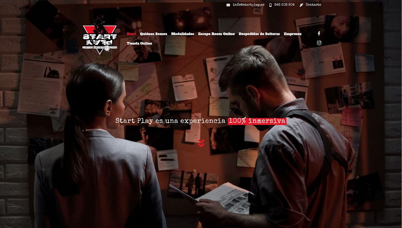 diseño web para servicios y eventos Diseño web Murcia para servicios y eventos StartPlay
