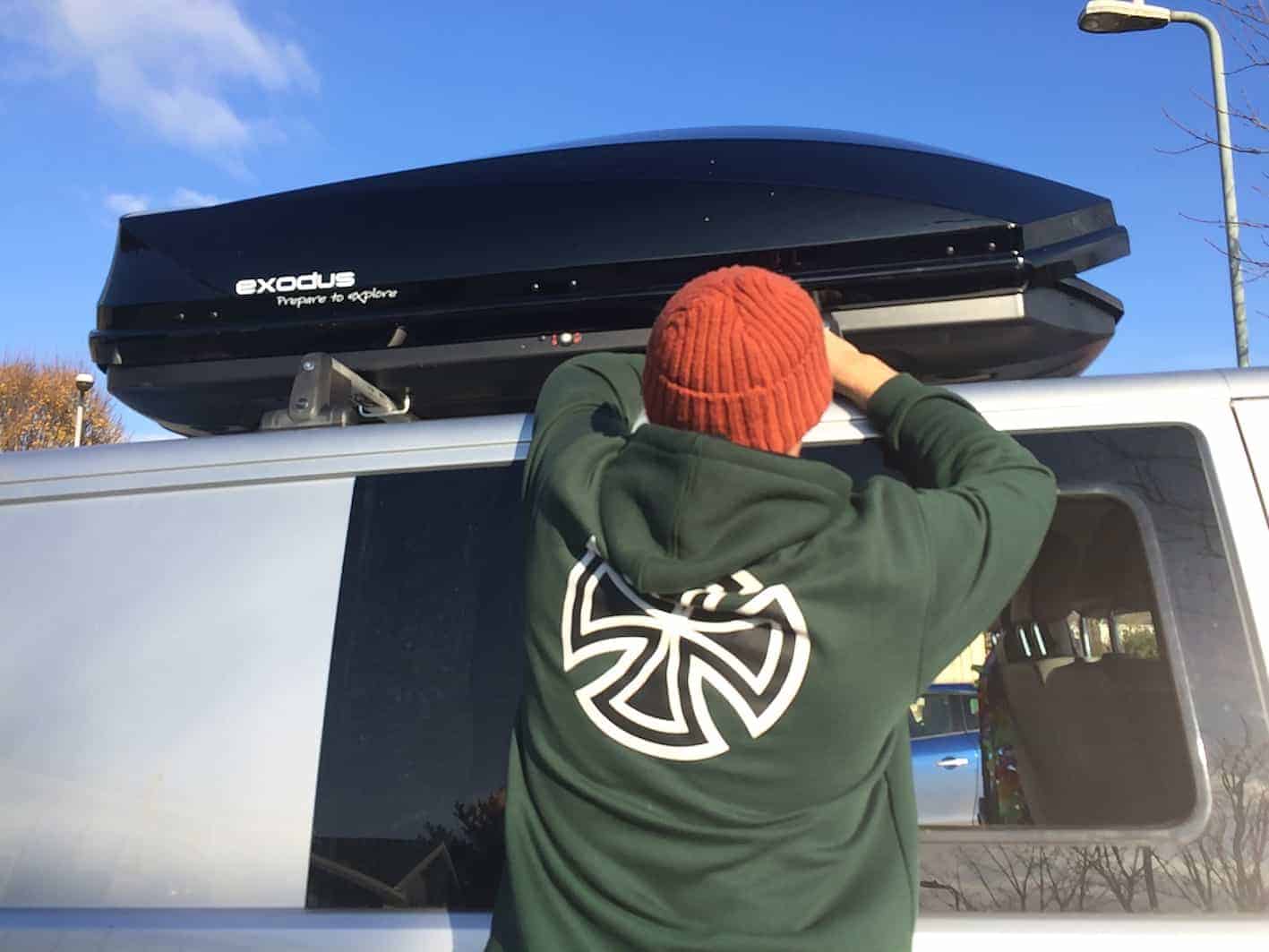 fitting the roof box