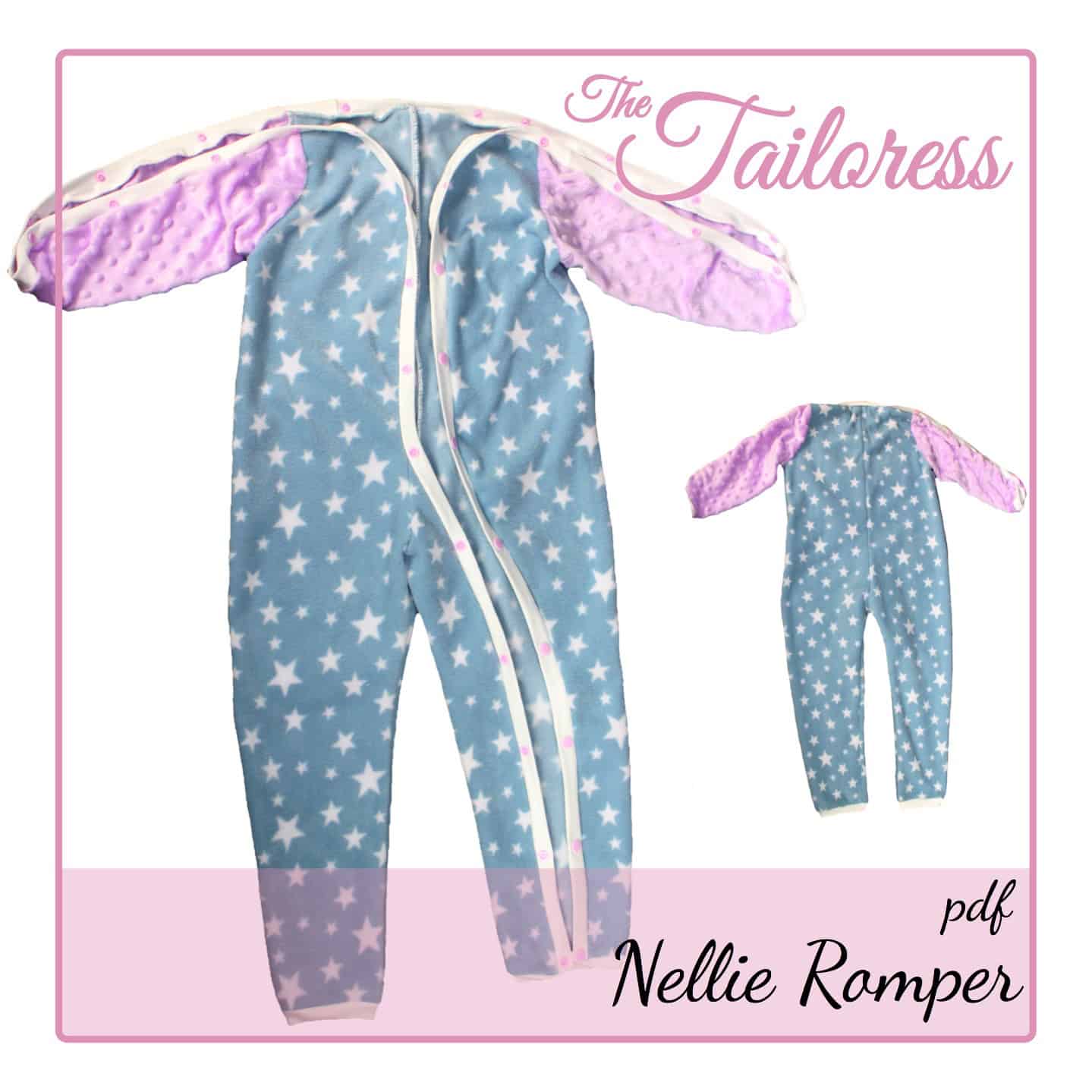 Nellie Romper Adaptive Clothing for Children PDF Sewing Pattern (sizes