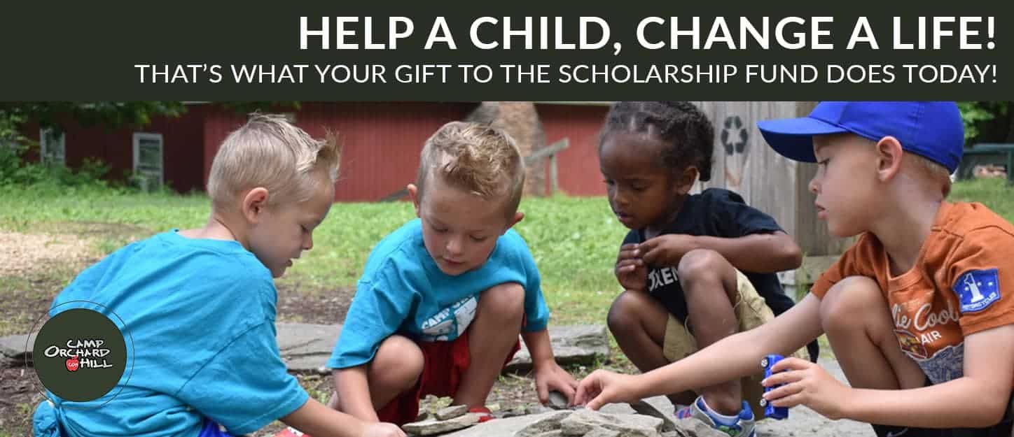 ScholarshipBanner Four children playing with rocks